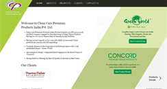 Desktop Screenshot of cleancare.in