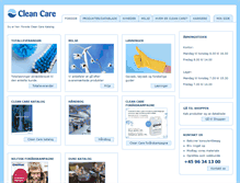 Tablet Screenshot of cleancare.dk